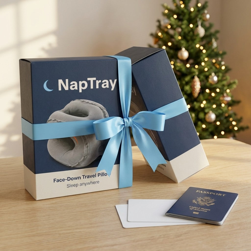 Two NapTray boxes tied with a ribbon as a gift